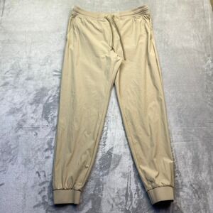 Sonoma Mens Joggers Autumn Wheat Tan Recycled Polyester Pants Sz L Grunge